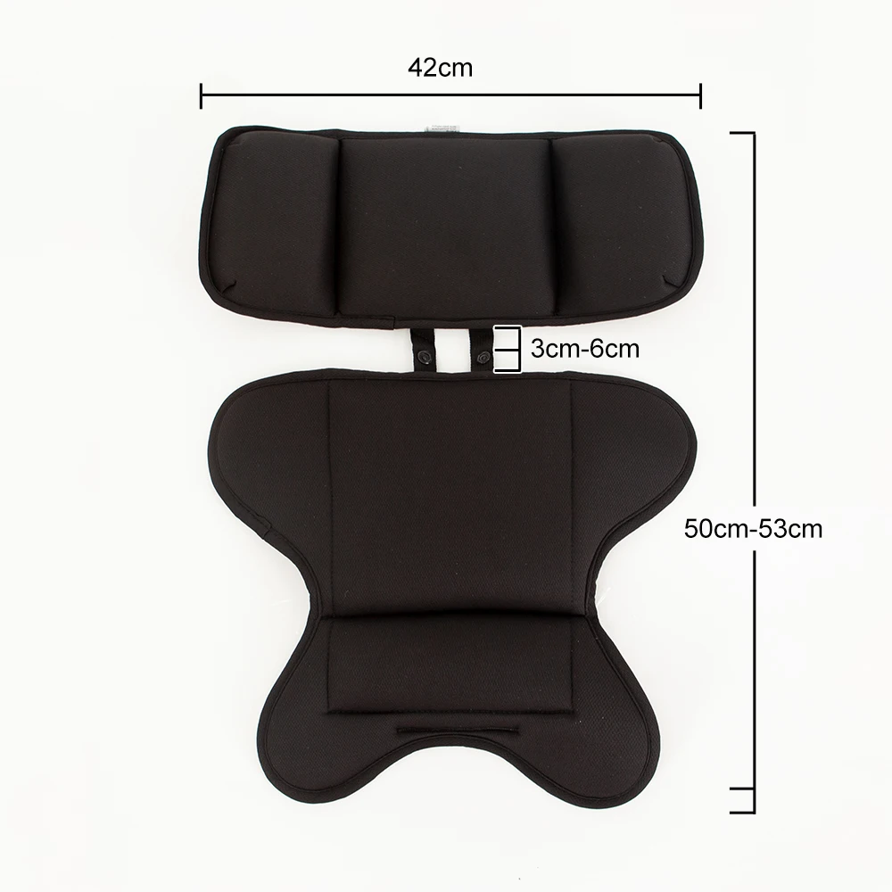 Universal Baby Car Seat Cushion Protector With Adjustable Length And Non-Slip Back For Infant Carrier Black Or Light Grey