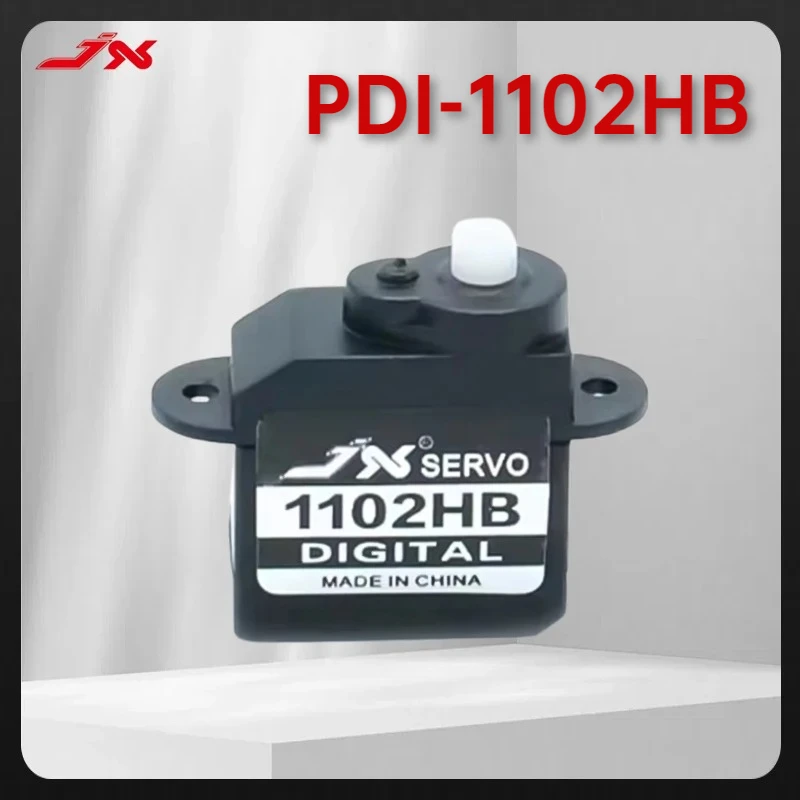 JX PDI-1102HB Servo digitale da 2,1 g - 0,24 kg - cm@4,8 V 0,26 kg - cm@6 V 0,09 sec/60 ° , 330 Hz 90 °   Mini servo RC coreless con ingranaggi in plastica