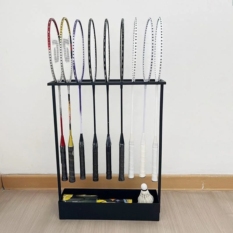 support-de-presentation-haut-de-gamme-pour-raquettes-de-badminton-en-fer-avec-peinture-cuite-pour-usage-domestique-support-pour-raquettes-de-netball-presentoir-premium-en-metal-pour-raquettes-de-tennis