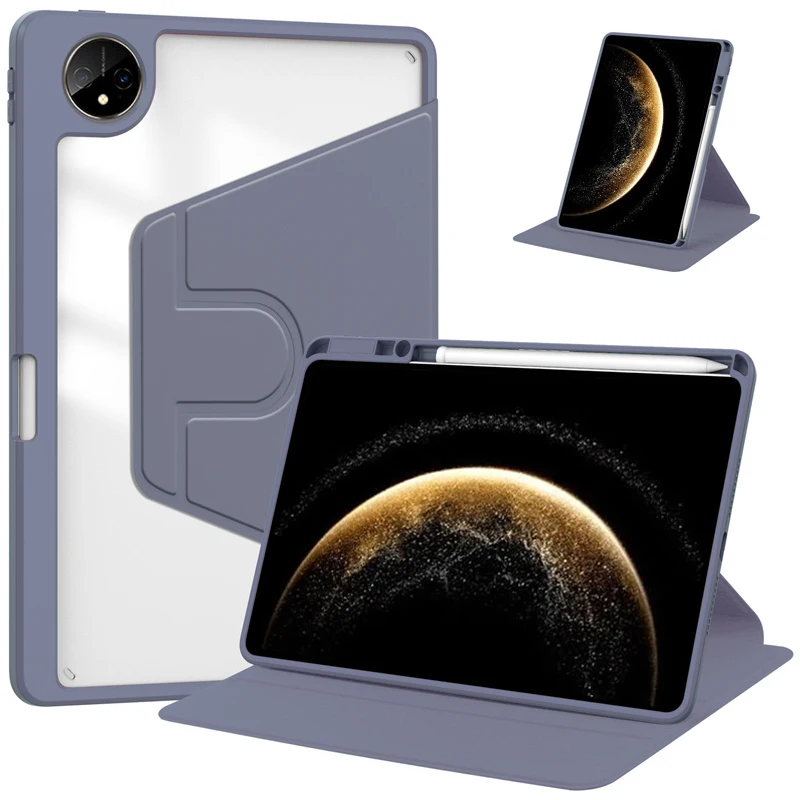 

For Huawei MatePad Pro 13.2 Case with Pen Holder 360 Rotating Acrylic Clear Hard Tablet For MatePad Pro 13.2 inch 2025 2023 Case