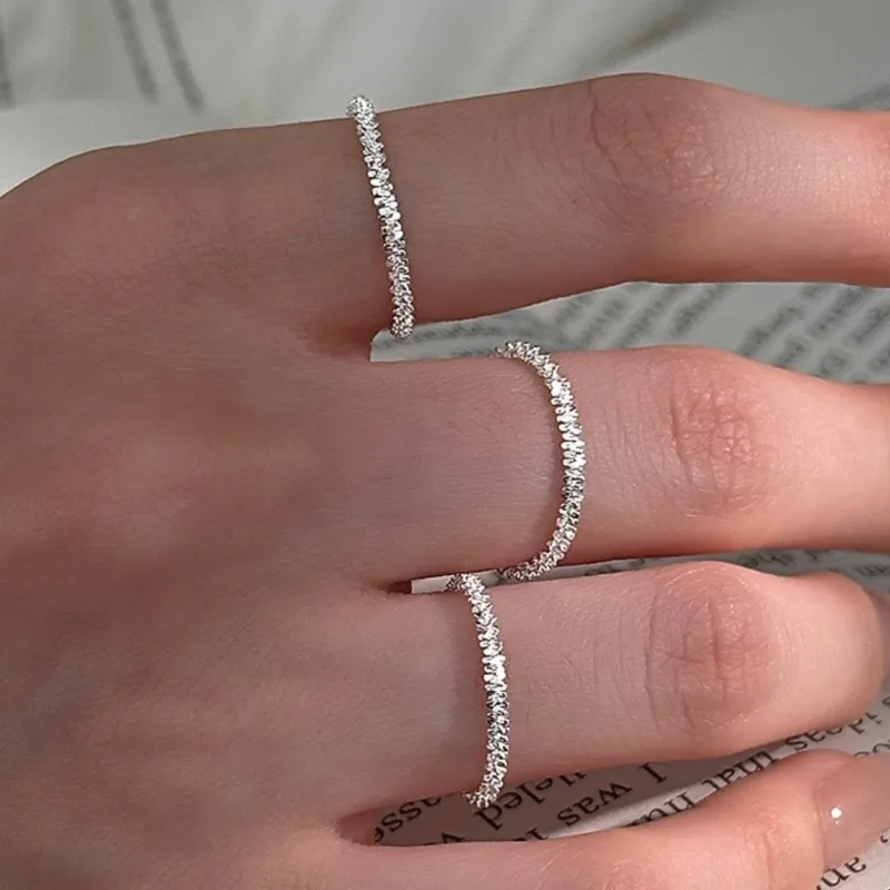 

Кольцо-цепочка Sam Panda из стерлингового серебра 925 пробы для женщин, креативный дизайн, минималистичный нерегулярный тренд, ювелирные изделия, подарок на вечеринку, дропшиппинг