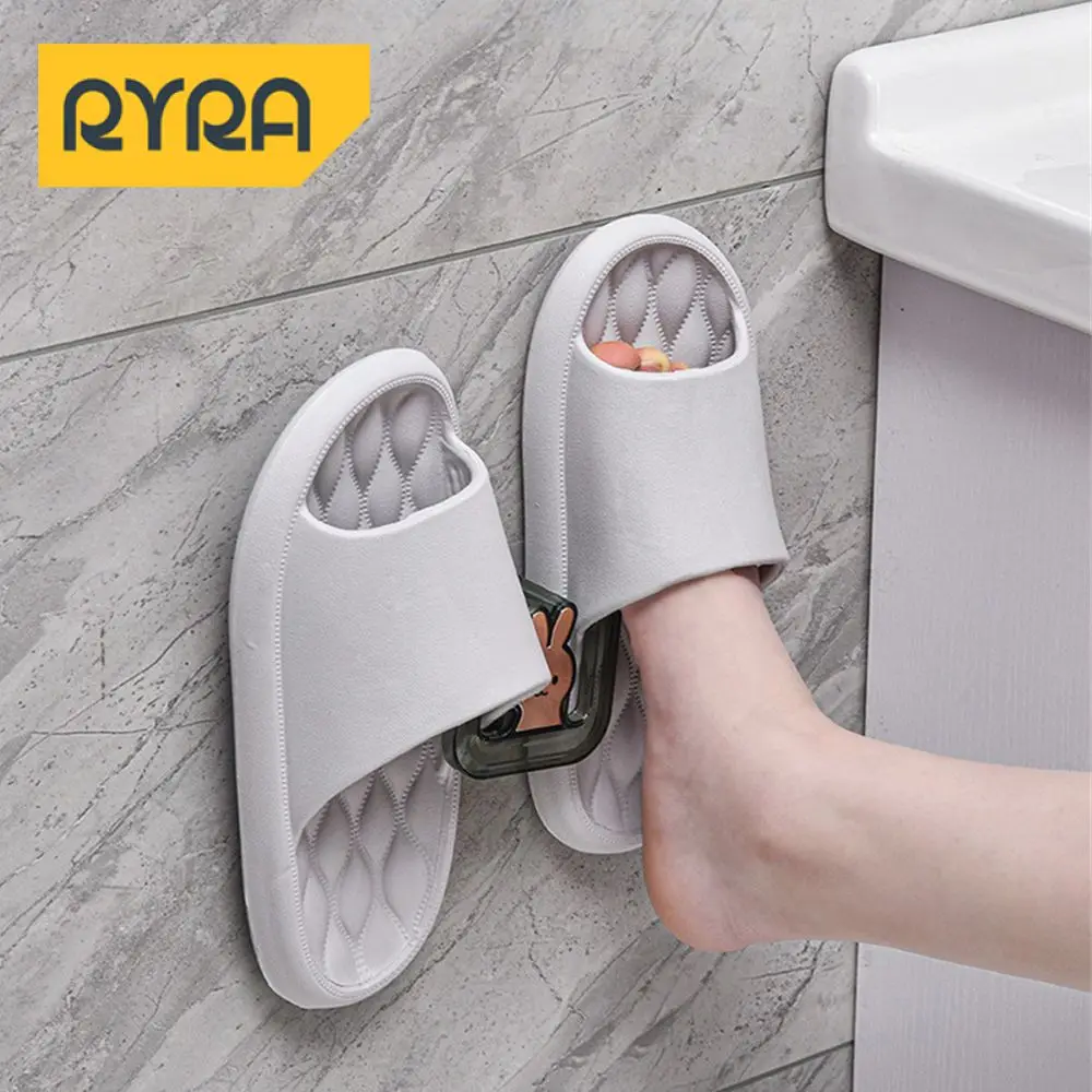 Slipper Rack Wall-mounted Punch-free Hips Punch-free Installation Hook Up Wall Mounted Shoe Rack Storage Bathroom 8.3*4.5*7.5cm