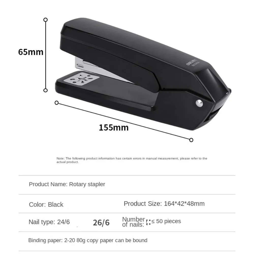 Imagem -06 - Papel Portátil Vinculativo Máquina Artigos de Papelaria Material de Escritório Multi-funcional 360 Graus Rotativo Grampeador