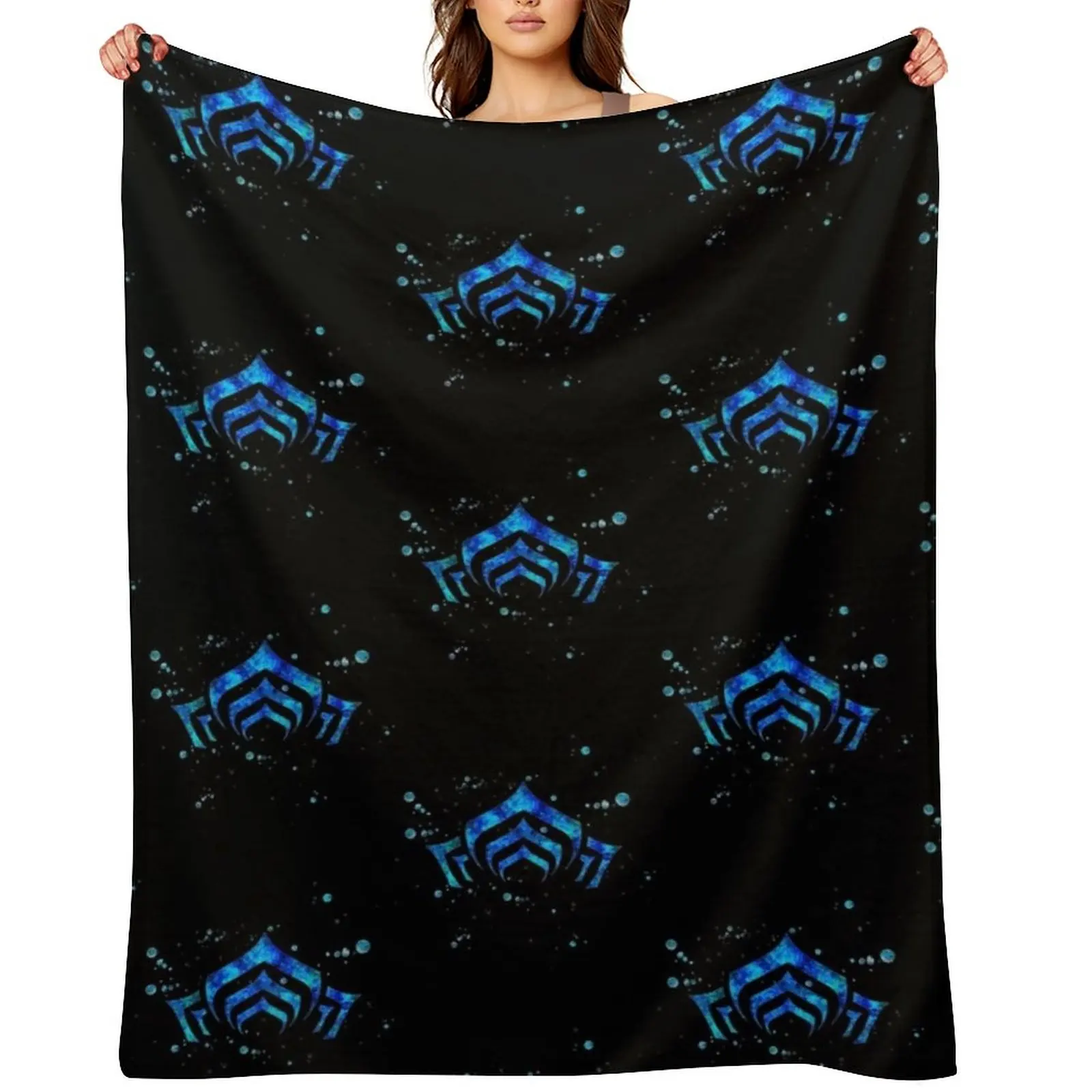 Warframe Logo Watercolor Throw Blanket Thin Summer Thermals For Travel Picnic Blankets