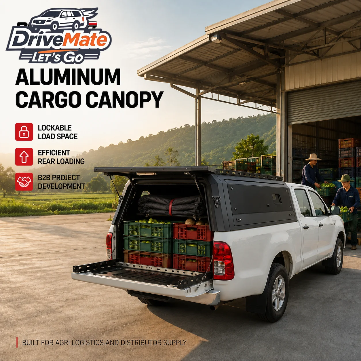 Bed cap Heavy Duty Aluminum Pickup Truck Canopy Custom Fit for 2005+ Toyota Hilux Vigo Double Cab Cargo Transport Solution