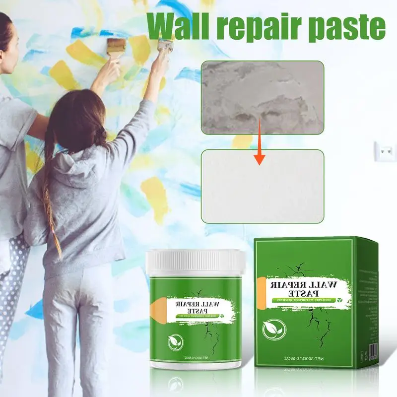 

Wall Patch Repair Kit Nail Hole Filler Wall Putty White Plaster With Scraper Wall Repair Joint Compound Quick Drying Strong