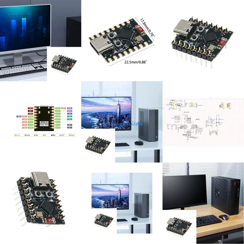 

C7AB ESP32C3 ESP32 Development Board Base on ESP32C3 Module Integrates Complete WiFi Bluetooth-Compatible Functions