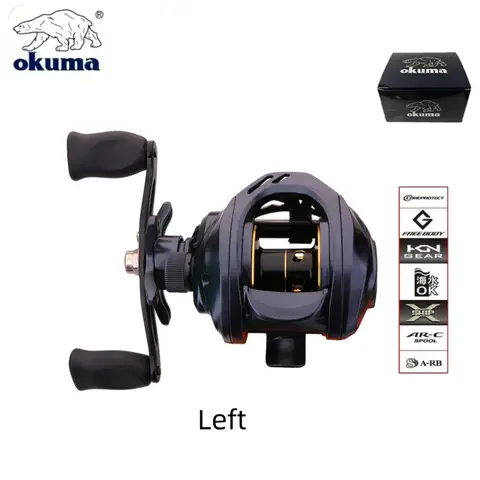 OKUMA Fiskerulle 6.3:1 12 kg Max dragrulle Gjutrulle Explosionssäker lina Saltvattensfiskehjul för sötvatten 12 best sales Okuma-rulle - №4