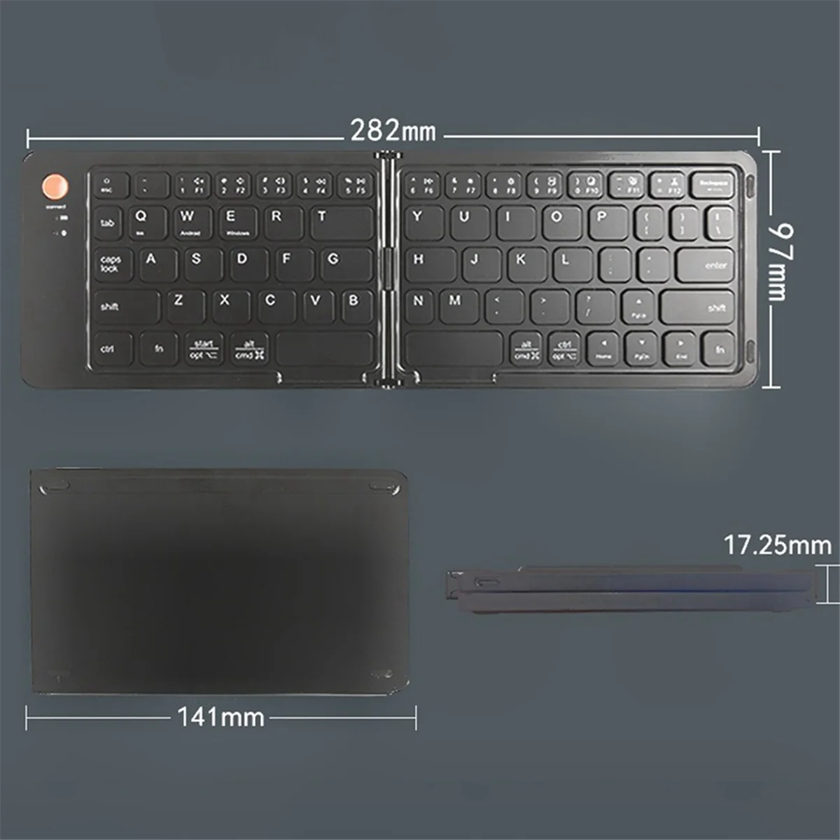 

N27R Mini Bluetooth Keyboard Portable Folding Wireless Keypad for IOS/Android/Windows Tablet Mobile Phone Keyboard