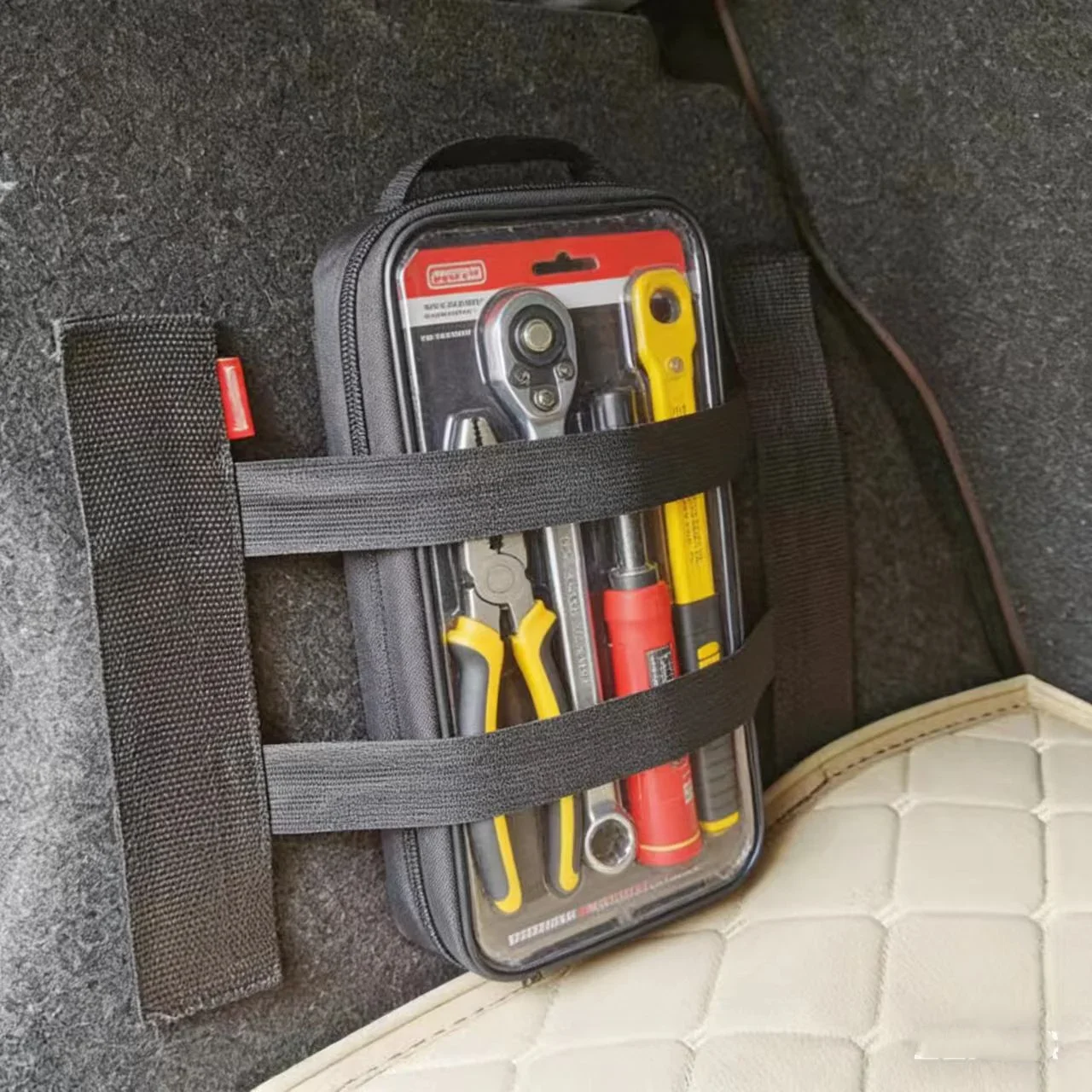 Car Trunk Storage Device Hook And-Loop Fixed Straps Car Storage Fixing Strap Trunk Strap Auto Rear Racks & Accessories