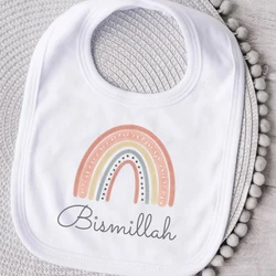 Boho Bismillah Baby Bib Islamic Baby Gift My First Ramadan Gift Muslim Girl Baby Shower Gift Idea Infant Eid Mubarak Photo Prop