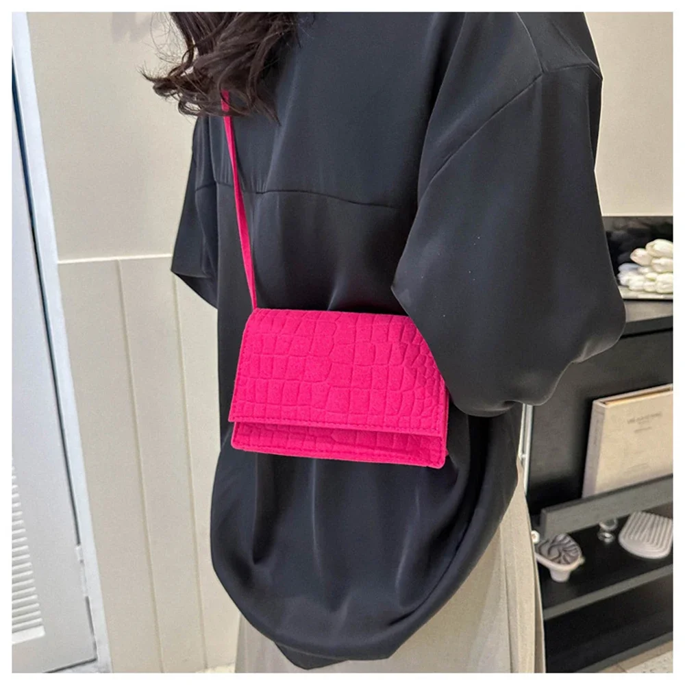 2024 Fashion Multi-Color Small Square Bags For Women Spring New Trendy Simple Shoulder Bags Crossbody Bags Casual Commuter