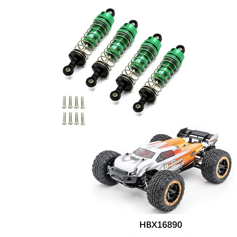 KKZ-4Pcs Metall Stoßdämpfer Dämpfer für HBX 16889 16889A 16890 16890A SG1601 SG1602 1/16 RC Auto Upgrade Teile Zubehör, 4