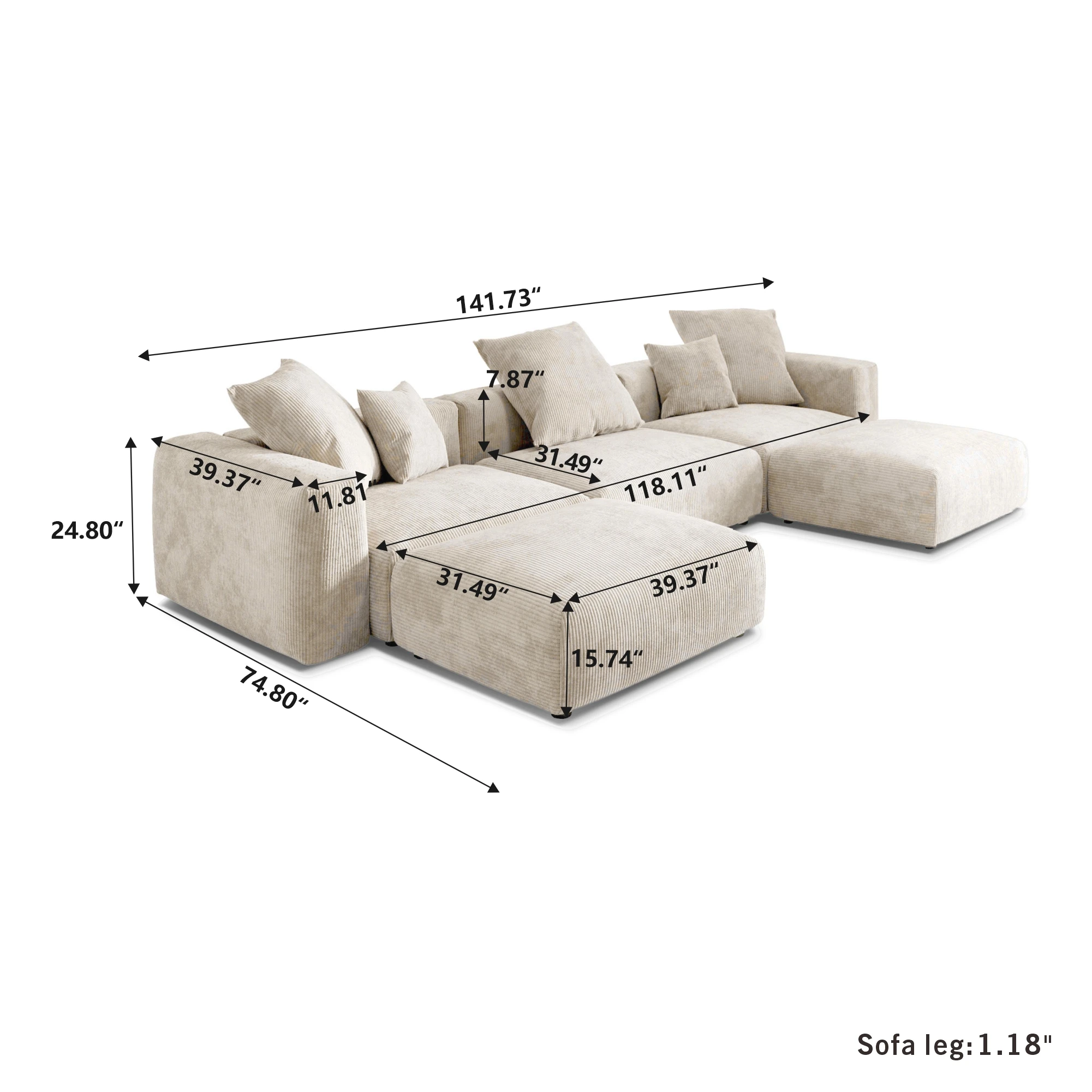 

Hot Sell Sofa Wholesale Price Couch Living Room Furniture Corduroy Fabric Sofa Set Reclining