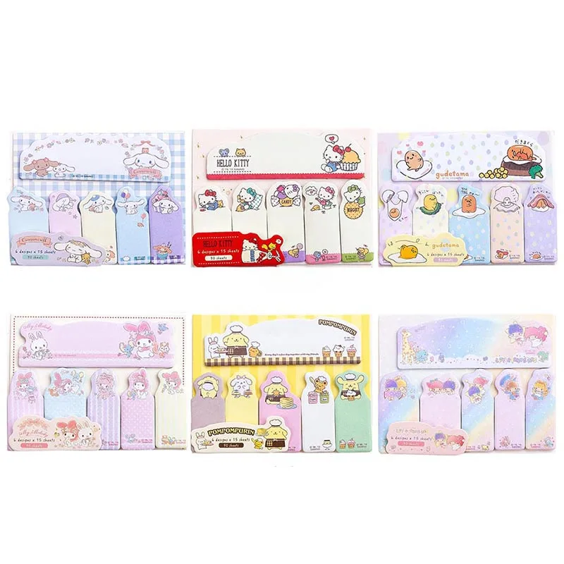 

36pcs/lot Melody Kitty Memo Pad Kawaii Sanrio Sticky Notes Stationery Label Notepad Planner Sticker Post School Supplies