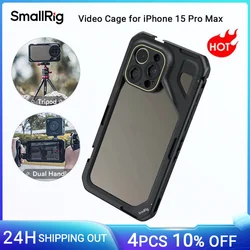 SmallRig Mobile Video Cage for iPhone 15 Pro for iPhone 15 Pro Max for Video Recording/YouTube/Live Streaming/Vlog/Videography