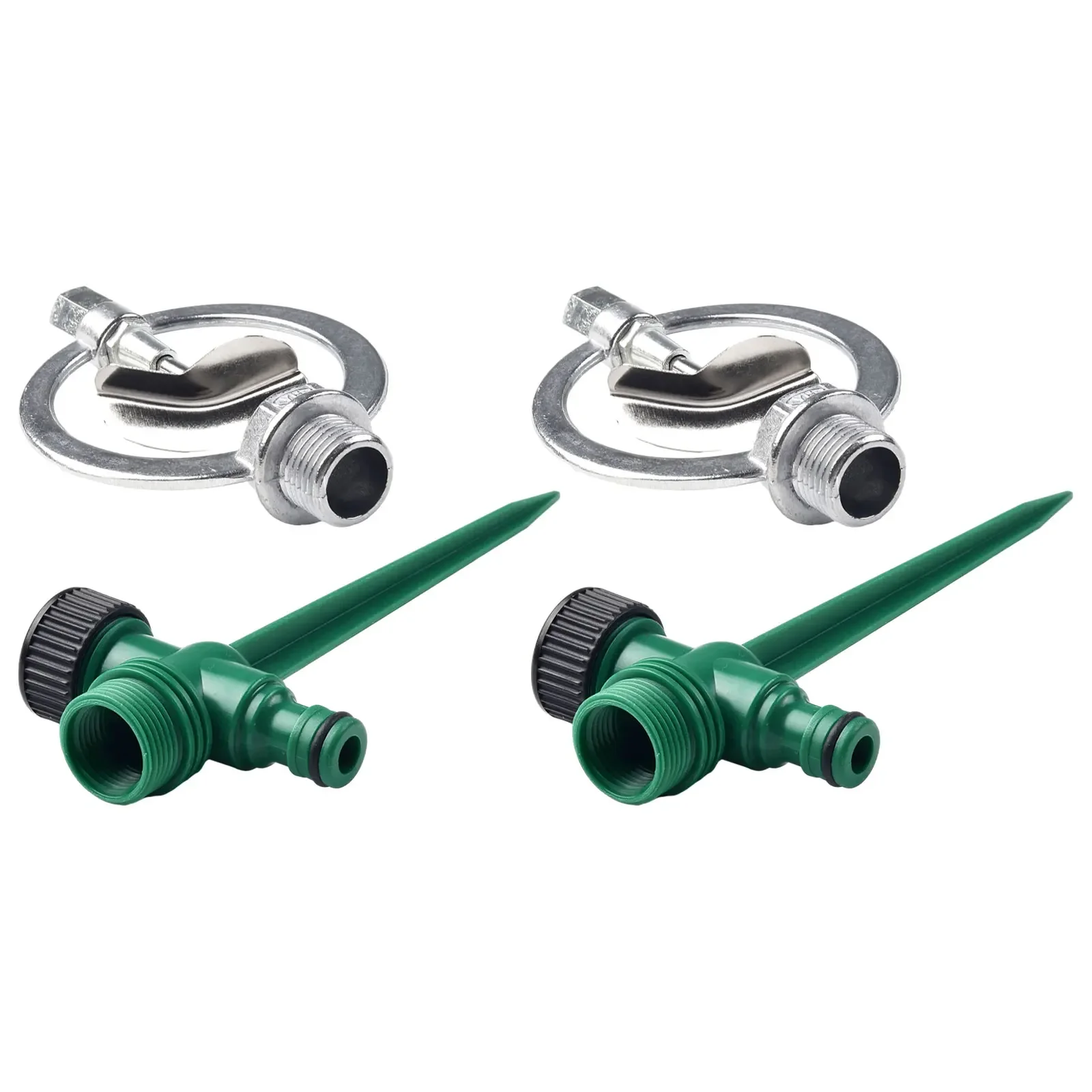 

Water Spray Lawn Sprinkler Agriculture Garden Water-saving 0.54-1.2m³/H 2pcs 2~4kg 3-4m 360° Alloy Lightweight