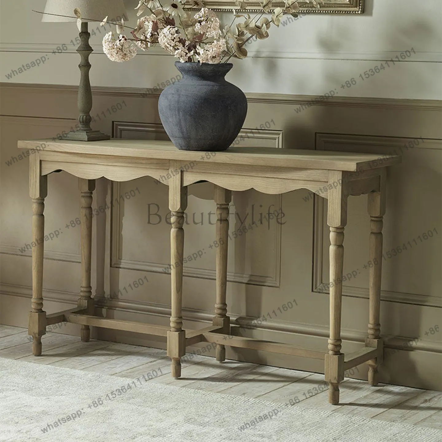 

American Entry Entrance Cabinet French Country Art Entrance Platform Wall Side Cabinet