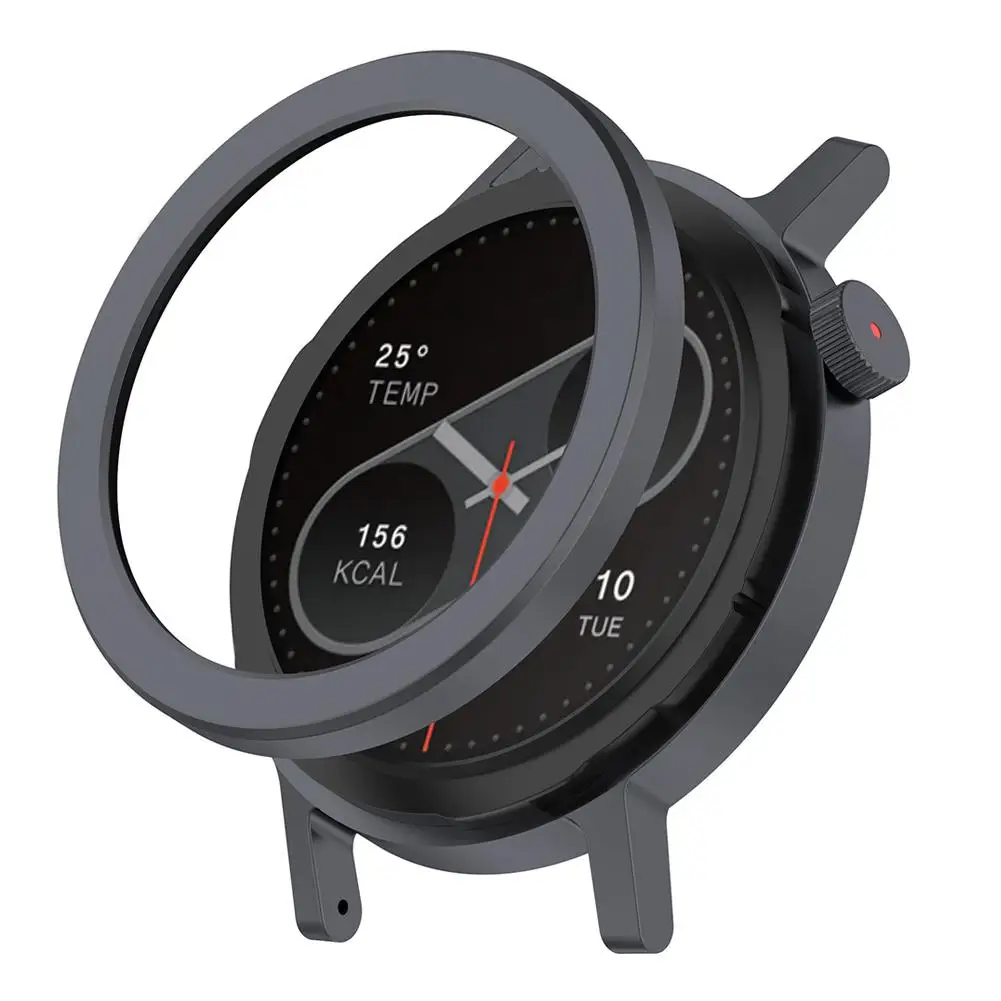 Nuovo design atmosferico Anello con castone in metallo per orologio CMF Pro2 Anello in metallo piatto senza parole Custodia con schermo in vetro Lunetta per orologio in metallo