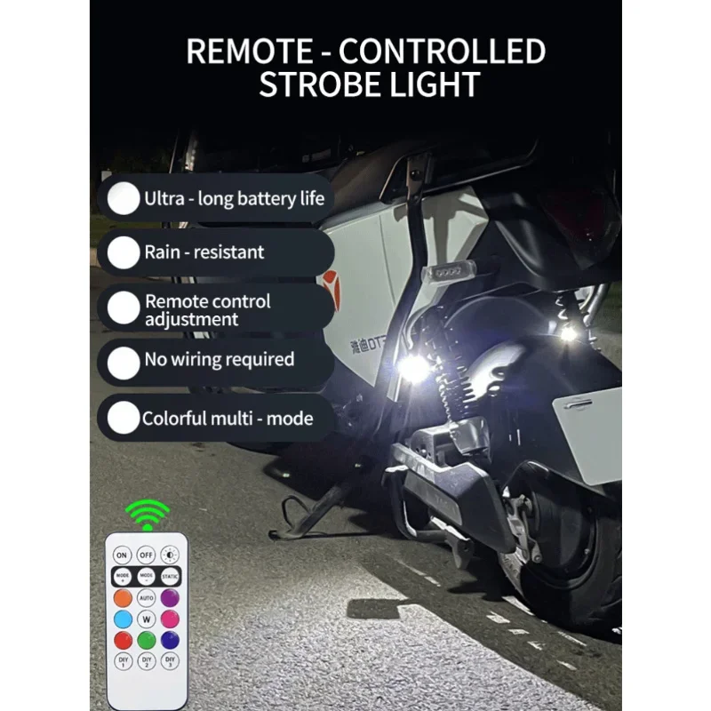 Wireless LED Strobe Lights Car Decor Atmosphere Light Warning Lights RGB Led Aircraft Strobe Lights Car Motorcycle LED Lights image 2