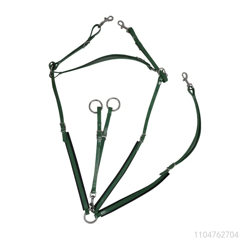 TPU 및 롤드 레더 내구성 말 가슴 보호대 - 삼각형 커버 안장 액세서리 승마 장비