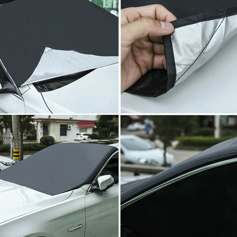 Magnetic Car Windshield Snow Cover Winter Ice Frost Guard Sunshade Protector & Boot Lid Tailgate Switch 51247463161