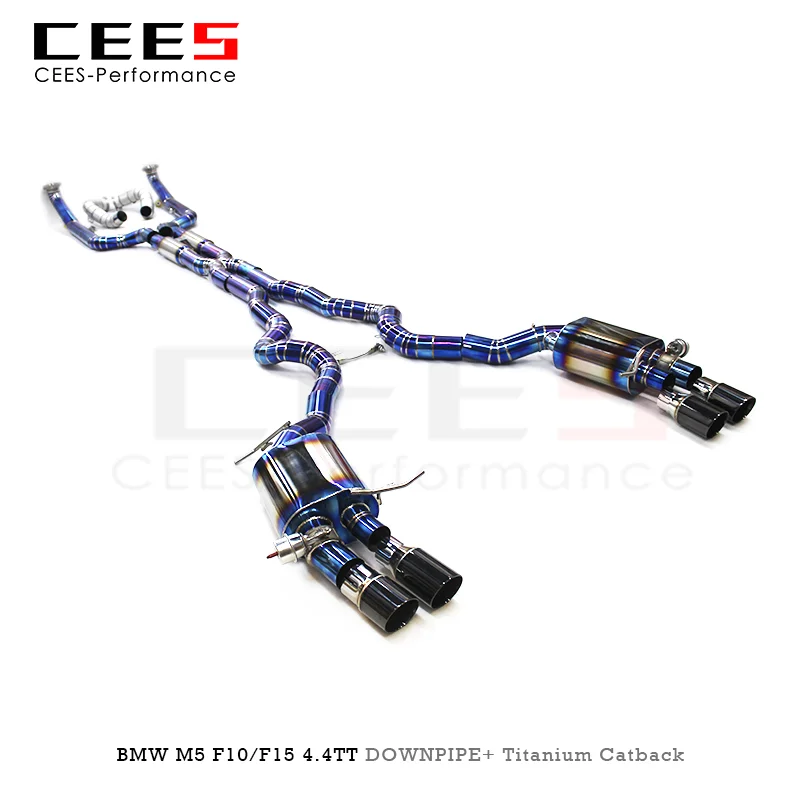 

cees No Cat Downpipe with Catback Exhaust for BMW M5 F10/F15 4.4TT 2012-2016 Tuning High Performance Exhaust Pipe System