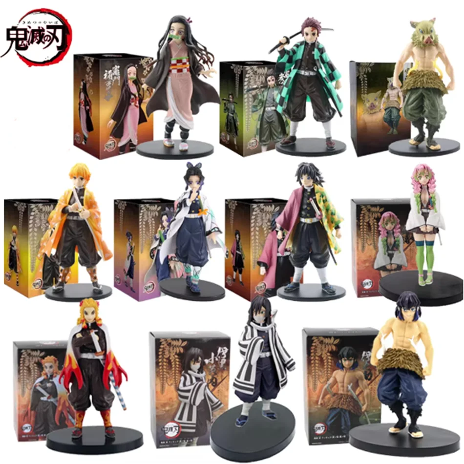 Heiße Anime-Figur Demon Slayer Figuren Kimetsu No Yaiba Puppe Tanjiro Nezuko Zenitsu Figurine Actionfigur Modell Spielzeug