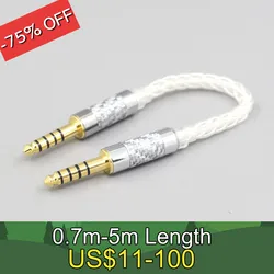 99% czyste srebro 8 rdzenia kabla 4.4mm wyważone mężczyzna do 4.4mm zbalansowany męski Adapter Audio LN007720