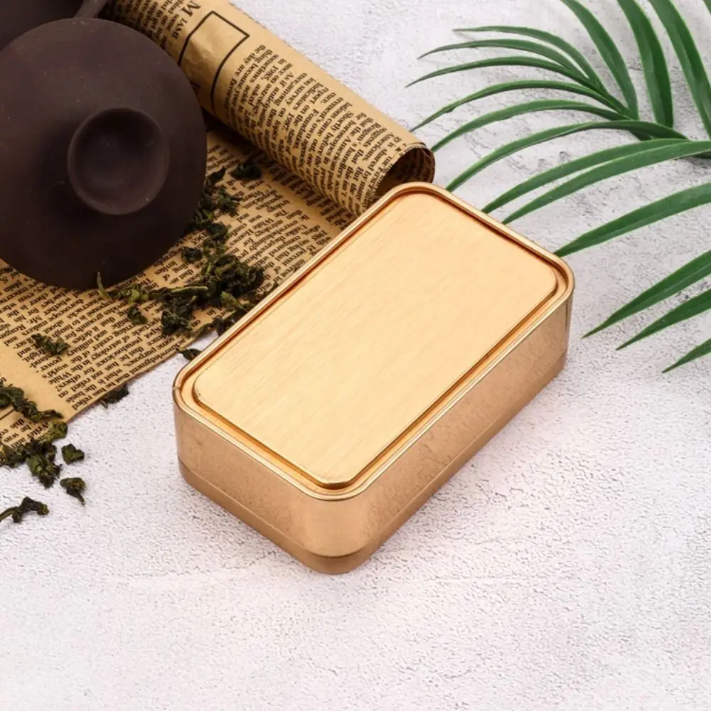 Rectangular Mini Aluminum Tin Jar for Cream Balm Nail Candle Cosmetic Container Refillable Bottles Tea Can Metal Box Candle Jar