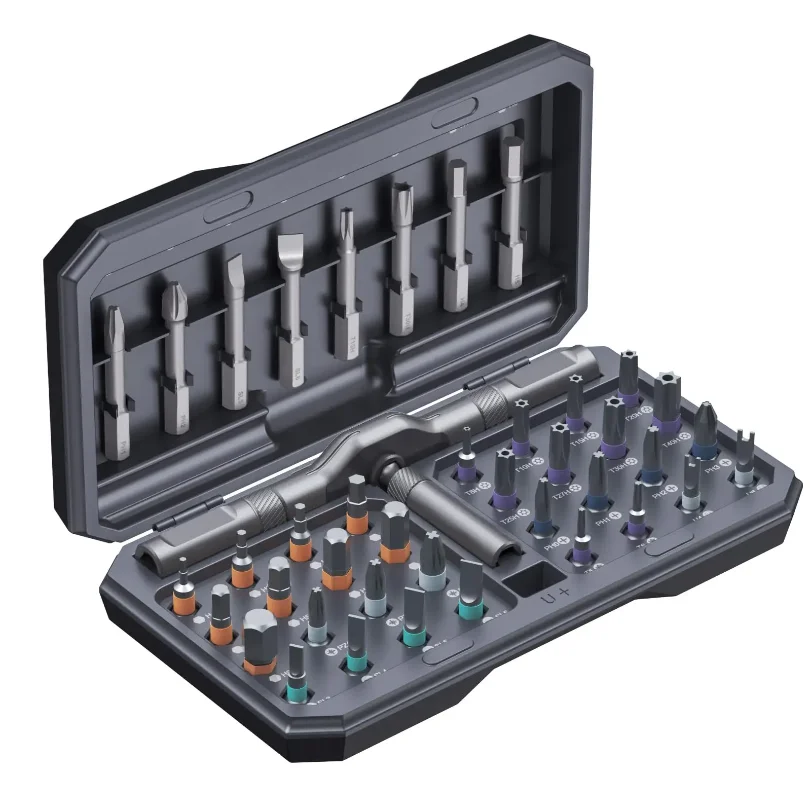 

42 in 1 Ratchet Screwdriver Set 40 Multi-Function Bits with Ratchet T-Handle Suitable for Tool Bicycle and Electronics Repair