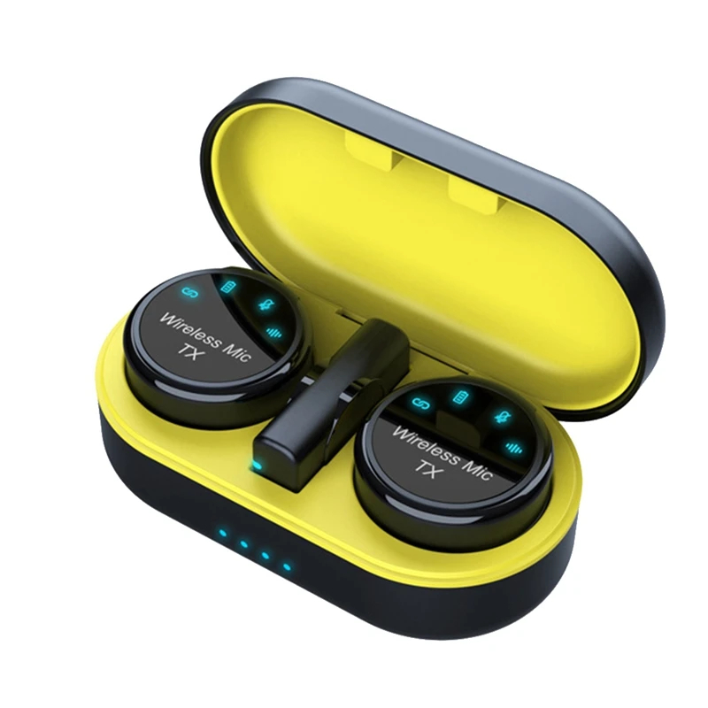 ميكروفون Lavalier لاسلكي مغناطيسي لتسجيل الصوت والفيديو مع علبة شحن