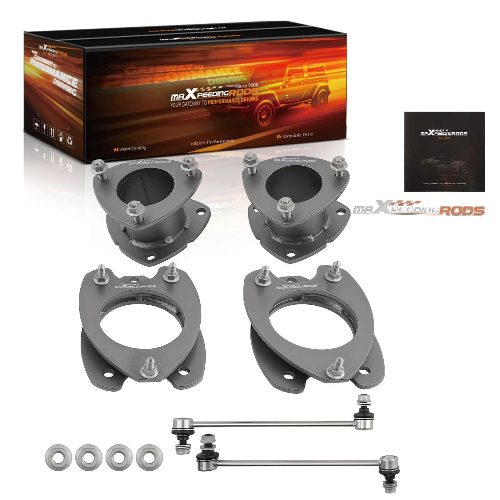 

Lift Spacer Kit Front 2.5" Rear 2" Carbon Steel for Honda Ridgeline 2006-2014