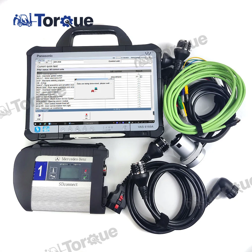 CF D1 Portable Tablet+MB Star C4 Diagnosis Adapter Multiplexer Xentry SD Connect C4 for Benz Car Truck Bus Diagnostic Tool