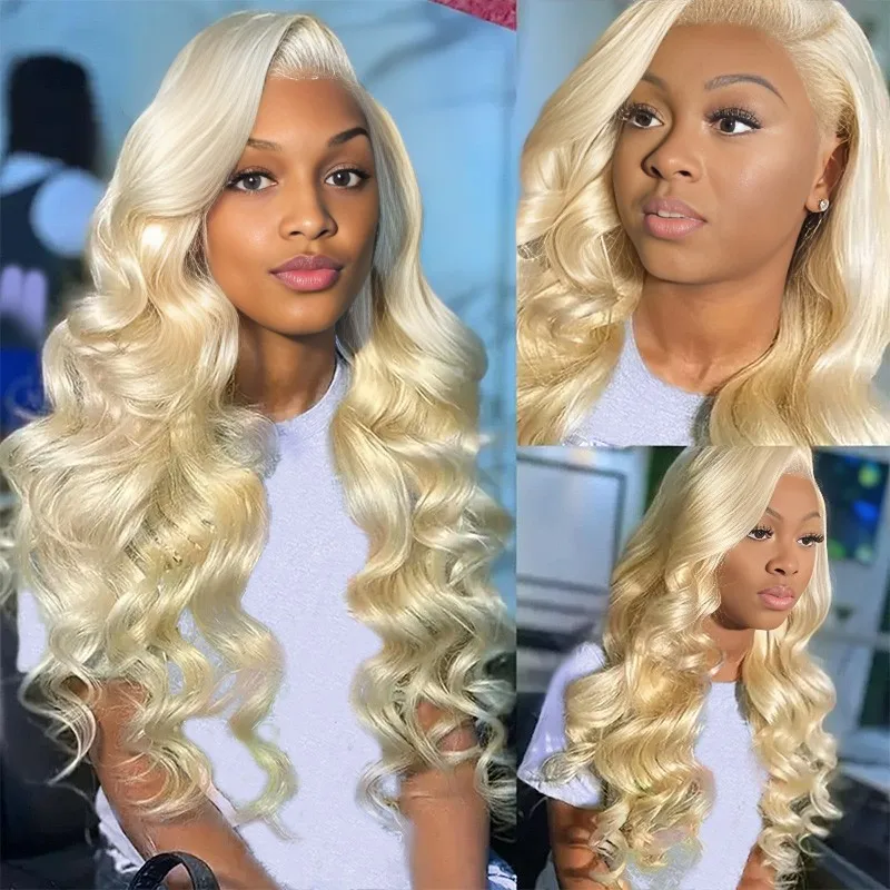 13x6 hd lace frontal wig 13x4 lace frontal human hair wig Transparent 613 blonde wig body wave Wigs 250 Density cheap wigs