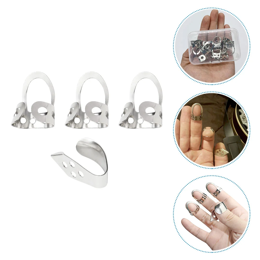 

Banjo Pick Guitar Finger Picks Accessories Ukulele Metal (brass) Thumb Open Design Small
