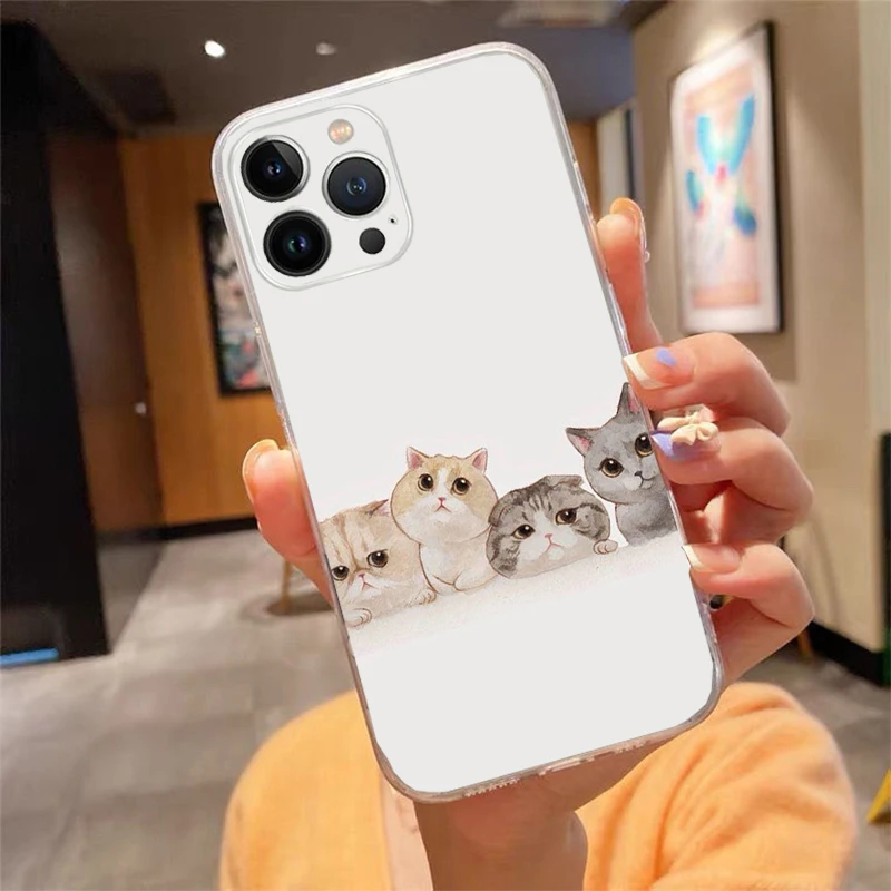 

Phone Case For iphone 17ProMax Air 16 15 14 13 Pro Max 15 16 Pro 15Plus Cute Cats