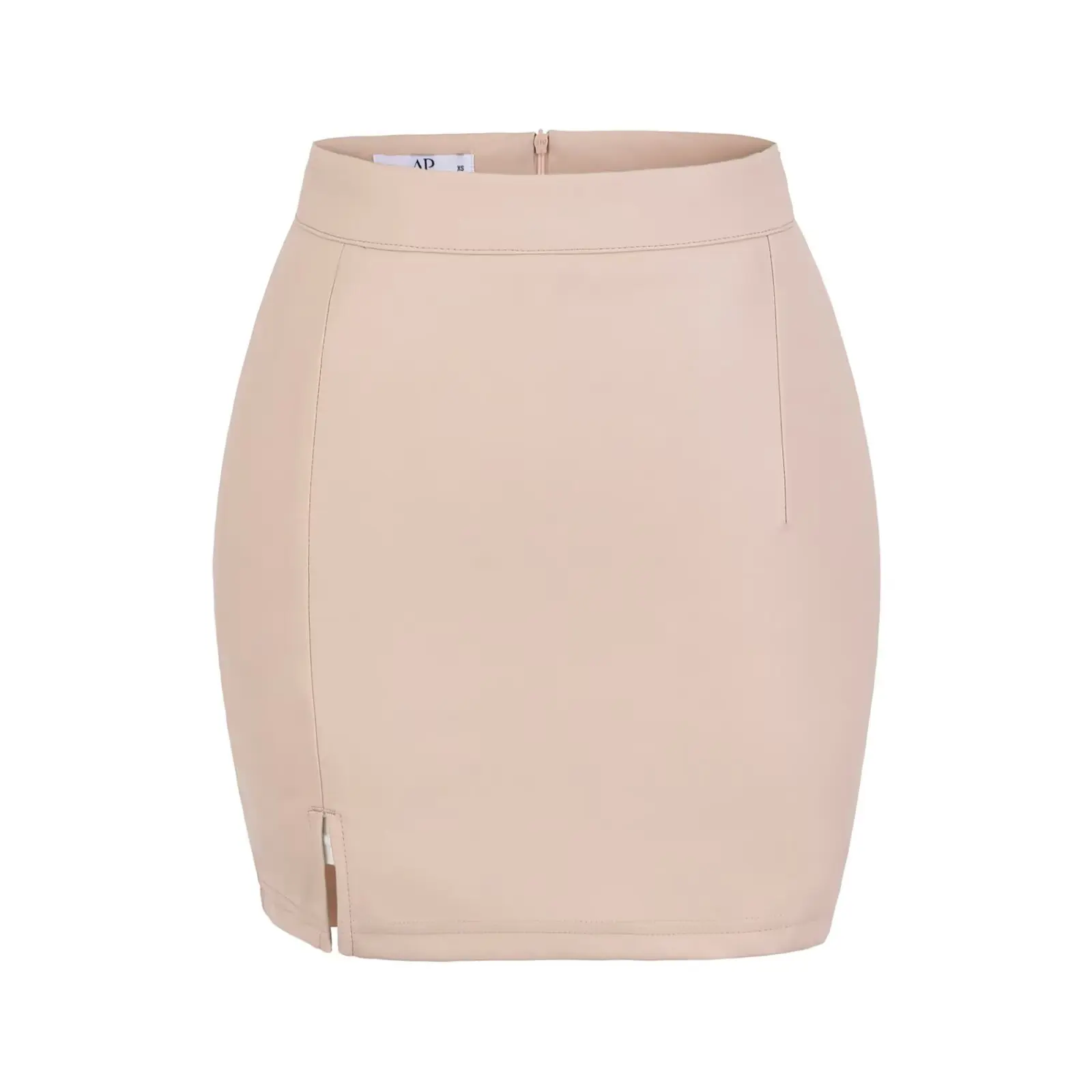 Sexy Spicy Girl High Waist PU Leather  Skirt Women's A-Line ort Skirt f Body Skirt Split Anti-Light Commute Sle
