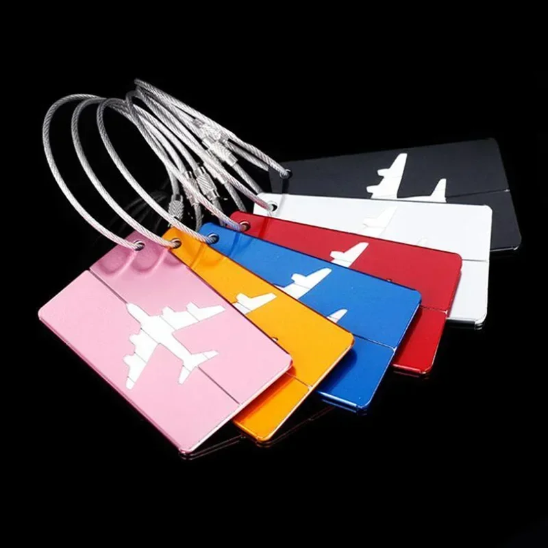 1pcs Metal Luggage Tag for Women Men Travel Accessories Suitcase Address Label Baggage Boarding Bag Name ID Address Holder Tags