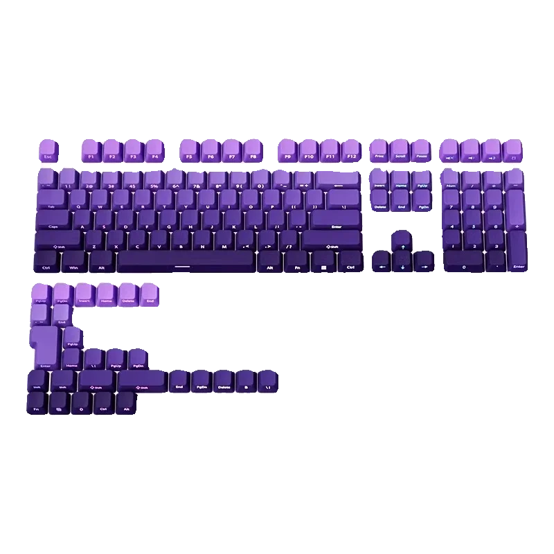 

Side engraved keycap light transmission OEM height PBT gradual change 75/82/87/98/104/108 key