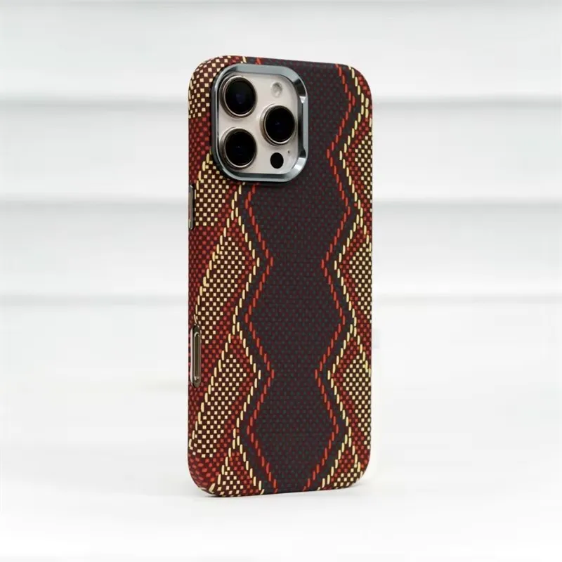 

Luxury 3D Relief Carbon Fiber Texture Magsafe Case for iPhone 14 15 16 Pro Max Alloy Lens Wireless Charging Shockproof Cover 16