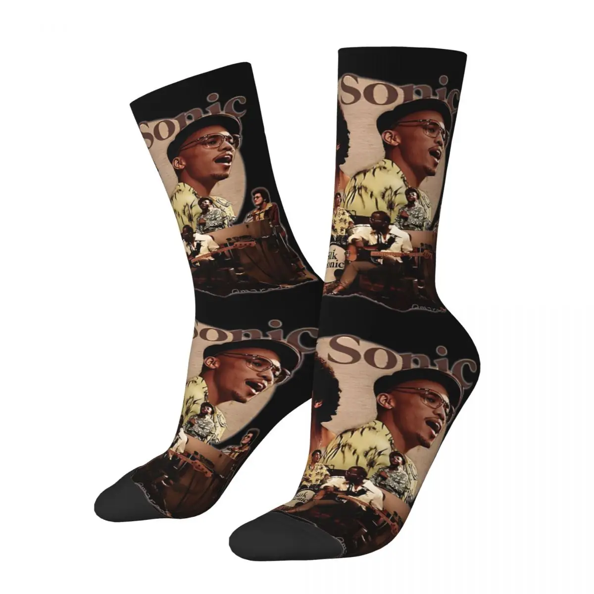 Hip Hop Retro MUSIC Crazy Men's Socks Unisex Bruno Mars Harajuku Pattern Printed Funny Novelty Happy Crew Sock Boys Gift