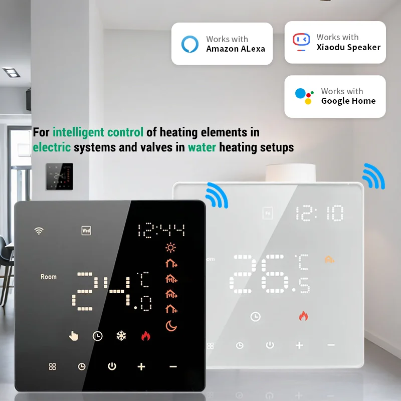 

Tuya Wi-Fi термостат для подогрева пола Tuya термостат для подогрева пола Wi-Fi пульт дистанционного управления температурой для Google Home Alexa