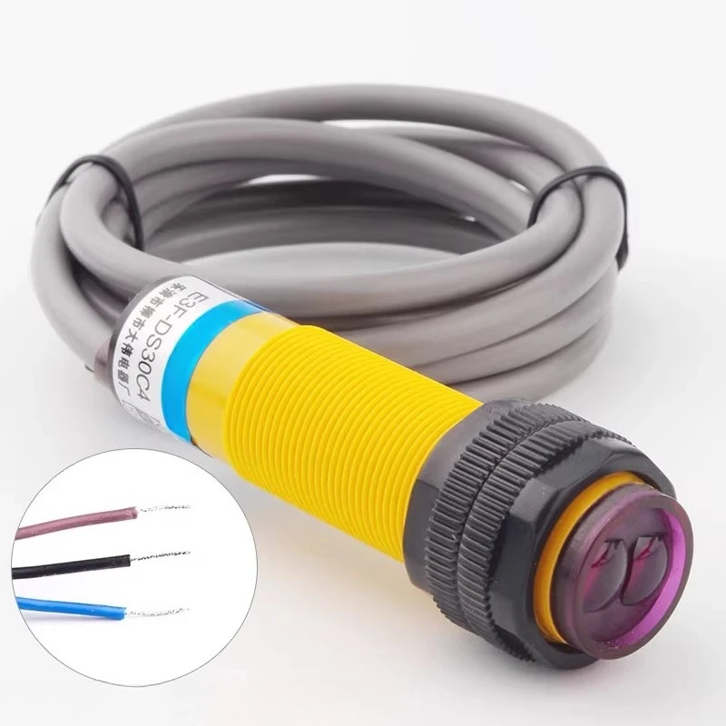 Diffuse reflective sensor e3f-ds10c4 infrared photoelectric proximity switch, 3-wire, 10cm, normally open