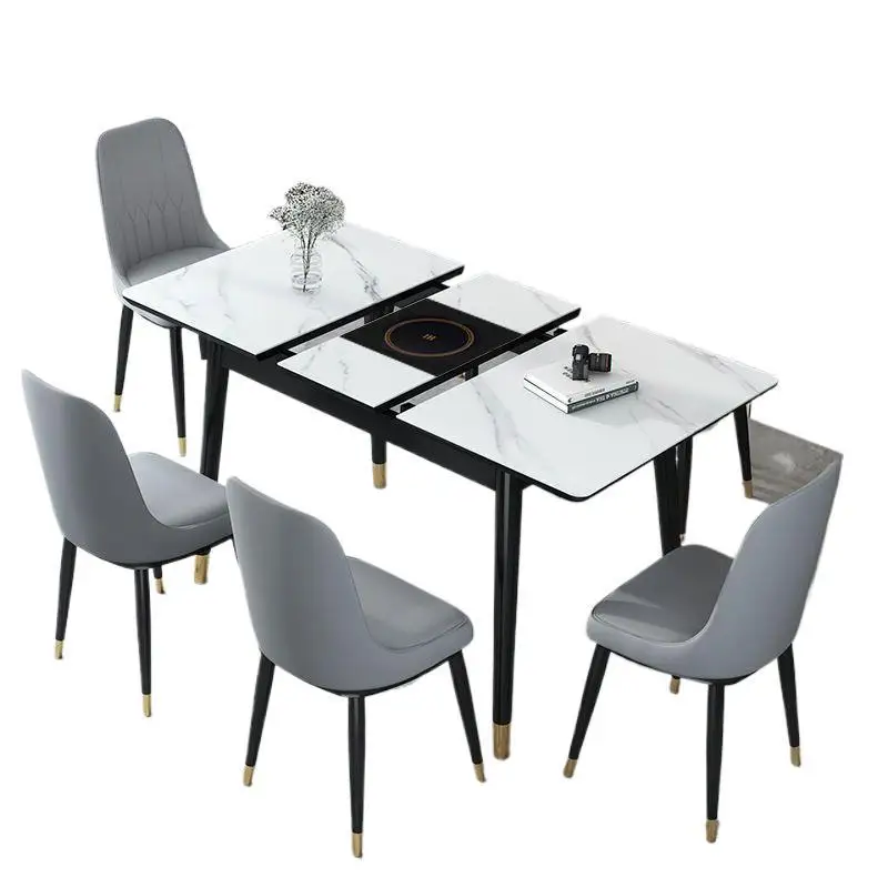 لائحة، طاولة طعام قابلة للسحب، منزلية، شقة صغيرة، بساطة حديثة، كرسي من الخشب الصلب، مع طباخ التعريفي #1