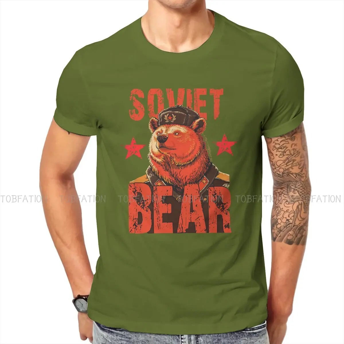 Vintage Soviet Army Bear Soldier  Unique TShirt Russian USSR CCCP Top Quality Hip Hop Gift Idea  T Shirt Short Sleeve Hot Sale