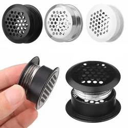 2pcs Stainless Steel Air Vent Grille Round Ventilation Grilles Wardrobe Cabinet Air Vent Furniture Hardware Ventilation Plugs
