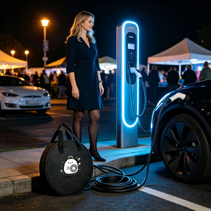 Portable Cable Storage Pouch, suitable for household power cords, electric vehicle charging cables, and chargers