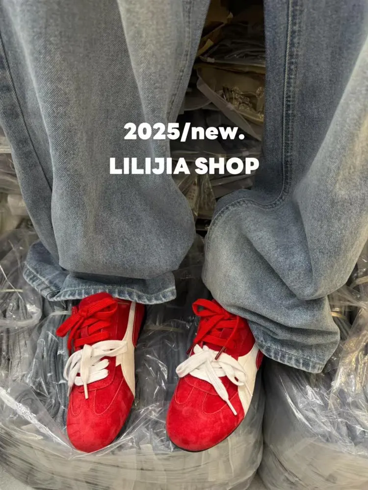 Frühling Sommer 2025 Dongda Gate High-Waist Wide-Leg Jeans mit Einzelschlitz, gerader Schnitt, vielseitige Damen-Denim-Hose