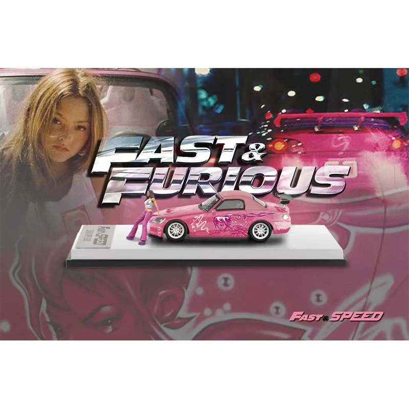 PreSale FS 1:64 S2000 AP1 SUKI PINK Soft Top S2K Diecast Diorama Car Model Collection Miniature Toys Fast Speed